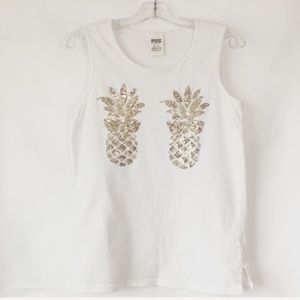 PINK Victoria's Secret Tops - Pink Victoria’s Secret Sequin Pineapple Top PINK Victoria's Secret Tops - Pink Victoria’s Secret Sequin Pineapple Top